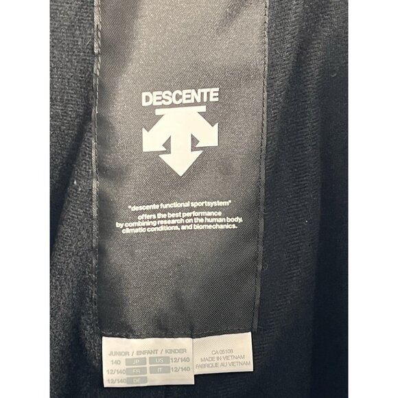 DESCENTE Junior Girls Blue Feathered Pattern Ski Board Pants US 12 - Picture 7 of 9